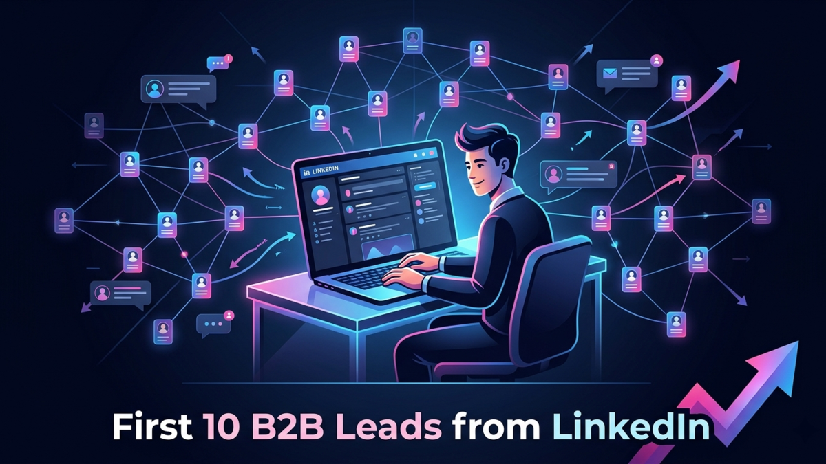 How to Get Your First 10 B2B Leads from LinkedIn (No Audience, No Budget)