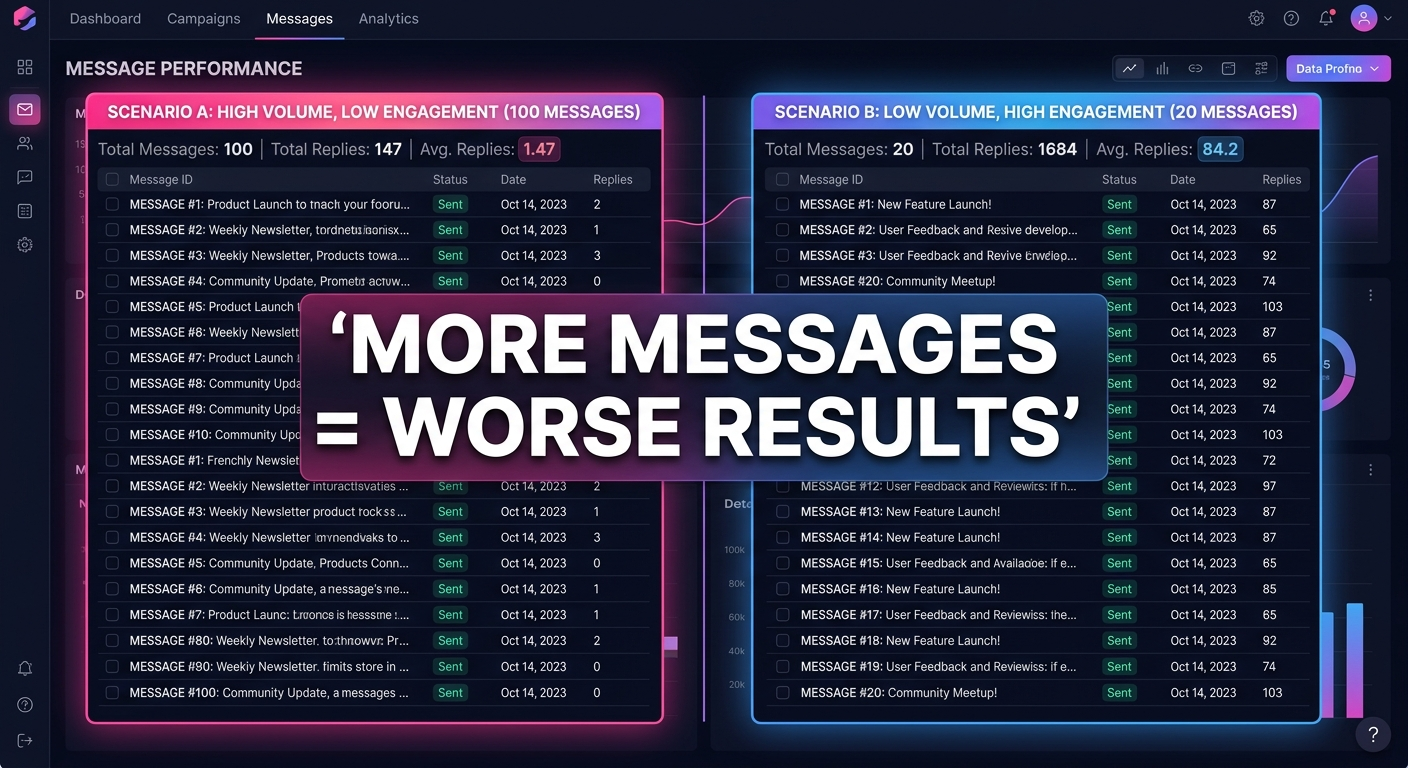Sending 100 Messages A Day? Here’s Why It’s Actually Hurting Your Conversions